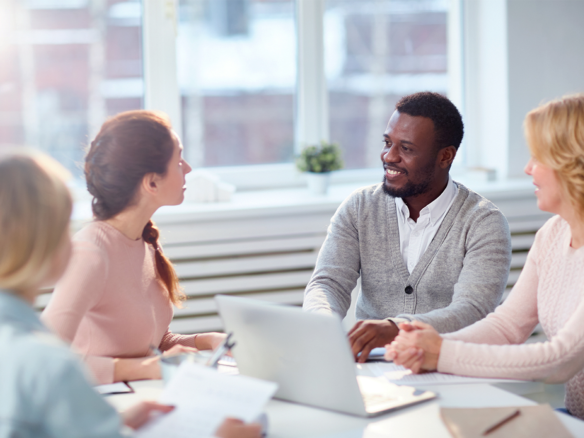 An HR team undergoing executive leadership coaching